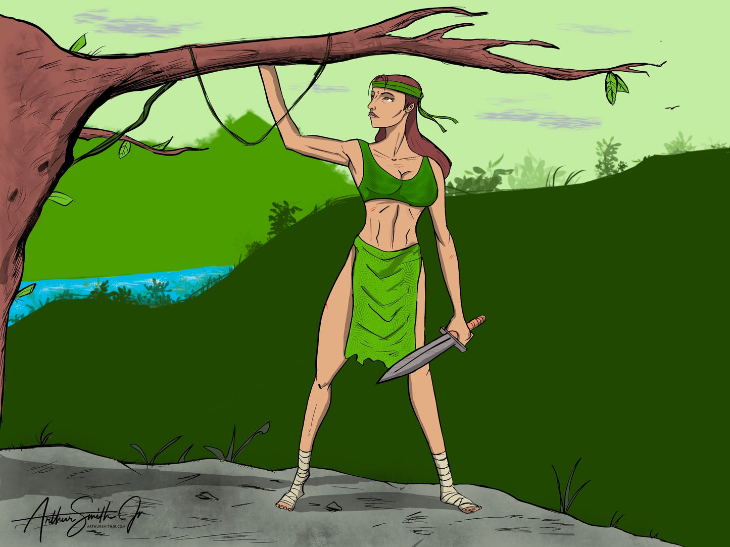 Jungle Girl 14x18 deluxe print